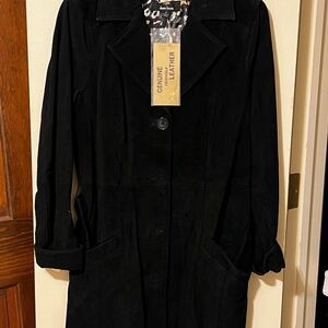 Dennis Basso Women's Black Leather Jacket